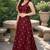 MAROON EMBROIDERED & MIRROR WORK ART SILK DESIGNER LEHENGA CHOLI SET FOR WOMEN'S