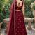 MAROON EMBROIDERED & MIRROR WORK ART SILK DESIGNER LEHENGA CHOLI SET FOR WOMEN'S