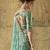 Green designer velvet satin embroidered saree with heavy blouse