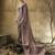 Mauve designer velvet satin embroidered saree with heavy blouse
