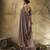 Mauve designer velvet satin embroidered saree with heavy blouse
