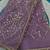 Lavender designer net beads embroidery saree with unstitched blouse