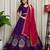 Purple Roman Silk Navratri Lehenga With Blouse And Dupatta Full Stitched free size