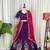 Purple Roman Silk Navratri Lehenga With Blouse And Dupatta Full Stitched free size