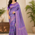 Lavender Color Jari Jaqurad Weaving And Light Gold Jari Jaqurad Weaving Border With Viscose Georgette Saree