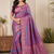 Magenta Color Jari Jaqurad Weaving And Light Gold Jari Jaqurad Weaving Border With Viscose Georgette Saree