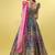 Teal Blue Colour Jacquard Fabric Weaving Lehenga Choli