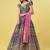 Teal Blue Colour Jacquard Fabric Weaving Lehenga Choli