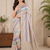Off White Color Jari Jaqurad Weaving And Light Gold Jari Jaqurad Weaving Border With Viscose Georgette Saree
