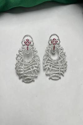 ethereal lattice chandelier earrings with pink sapphire accents 2
