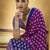 Purple designer modal satin ajrakh print saree with unstitched blouse
