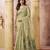 Olive elegant cotton saree with tassels & blouse