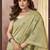Olive elegant cotton saree with tassels & blouse