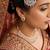 silver finish ruby jhumar passa, cz stone pakistani headpiece, bridal jewellery