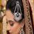 silver black stone jhumar passa | pakistani bridal hair jewellery