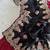 Black Color Golden Embroidery And Dori Work With Sequins Work All Over The Border Fandy Silk Saree