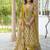 Cotton cambric printed anarkali kurti-pant-dupatta set