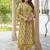 Cotton cambric printed anarkali kurti-pant-dupatta set