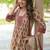 Cotton cambric printed anarkali kurti-pant-dupatta set
