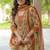 Cotton cambric printed anarkali kurti-pant-dupatta set