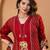 Cotton cambric printed straight kurti-pant-dupatta set