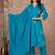 Cotton cambric straight kurti-pant-dupatta set