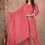 Cotton cambric straight kurti-pant-dupatta set
