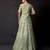 Pista green embroidered tissue co ord set