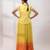 Lemon yellow embroidered tissue organza co ord set