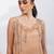 Beige embroidered chinon co ord set