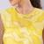 Lime yellow embroidered organza chinon co ord set