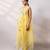 Vibrant yellow embroidered silk organza co ord set