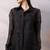 Black embroidered organza co ord set