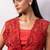 Rust orange embroidered silk organza co ord set