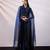 Navy blue embroidered chinon organza co ord set