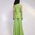 Lime green embroidered silk chinon co ord set