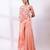 Powder rose pink embroidered chinon co ord set