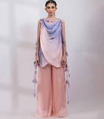 Lavender pink ombre modal satin co ord set