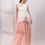 Ivory rose ombre embroidered chinon co ord set