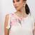 Ivory rose ombre embroidered chinon co ord set