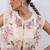 Ivory embroidered silk organza co ord set