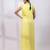 Lemon yellow embroidered chinon organza co ord set