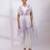 Ivory lavender ombre silk organza co ord set