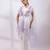 Ivory lavender ombre silk organza co ord set