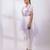 Ivory lavender ombre silk organza co ord set