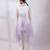 Ivory lavender ombre silk organza co ord set