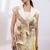 Ivory yellow embroidered silk organza co ord set