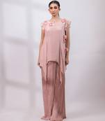 Dusty rose ombre embroidered chinon co ord set