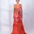 Rust orange embroidered chinon co ord set