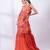Rust orange embroidered chinon co ord set